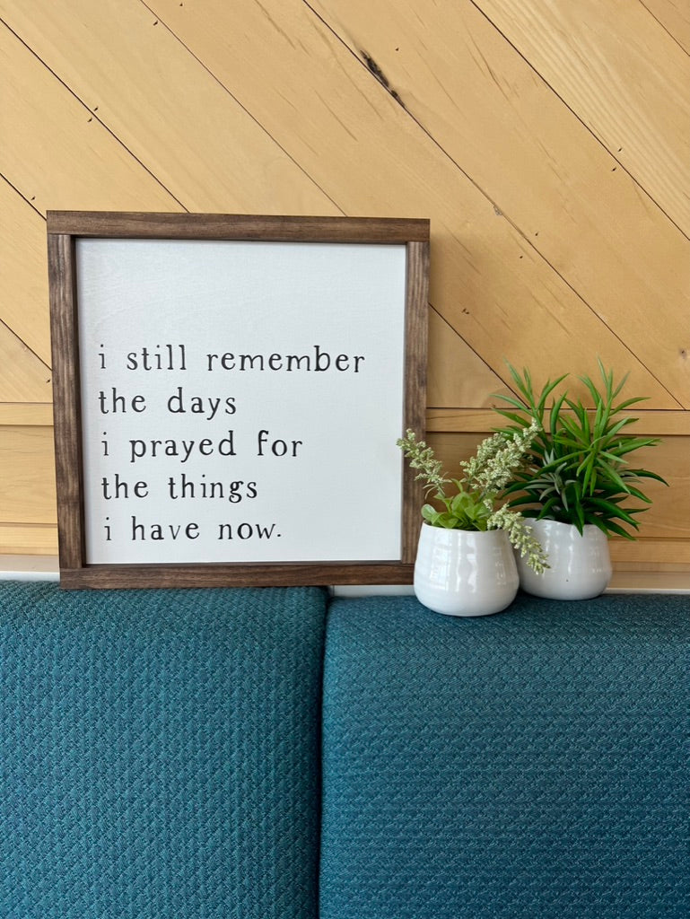 I Still Remember the Days