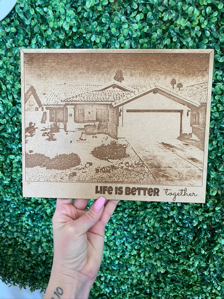 Home Frontage 3D Engraved