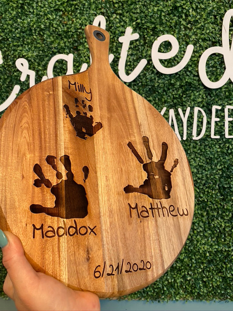 Hand Print Cutting Board