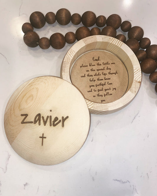 Wooden Rosary Bead Keepsake