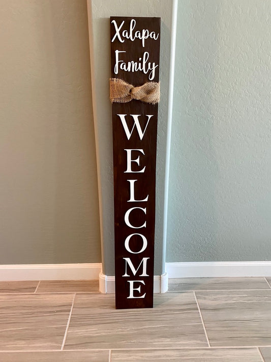 4ft Front Door Welcome Sign