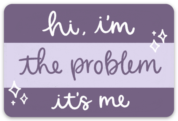 Taylor Swift Hi, I'm the Problem Sticker, 3x2.75in