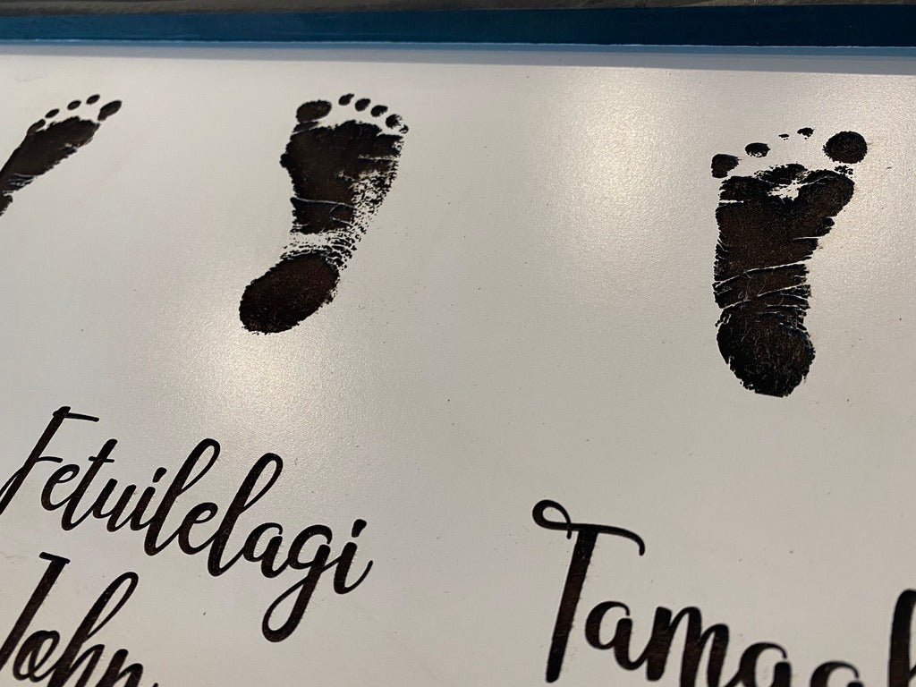 Custom Engraved Footprint Sign