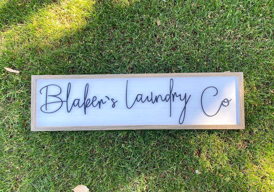 Custom Last Name Laundry Sign