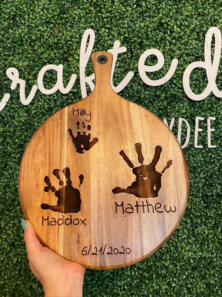 Hand Print Cutting Board