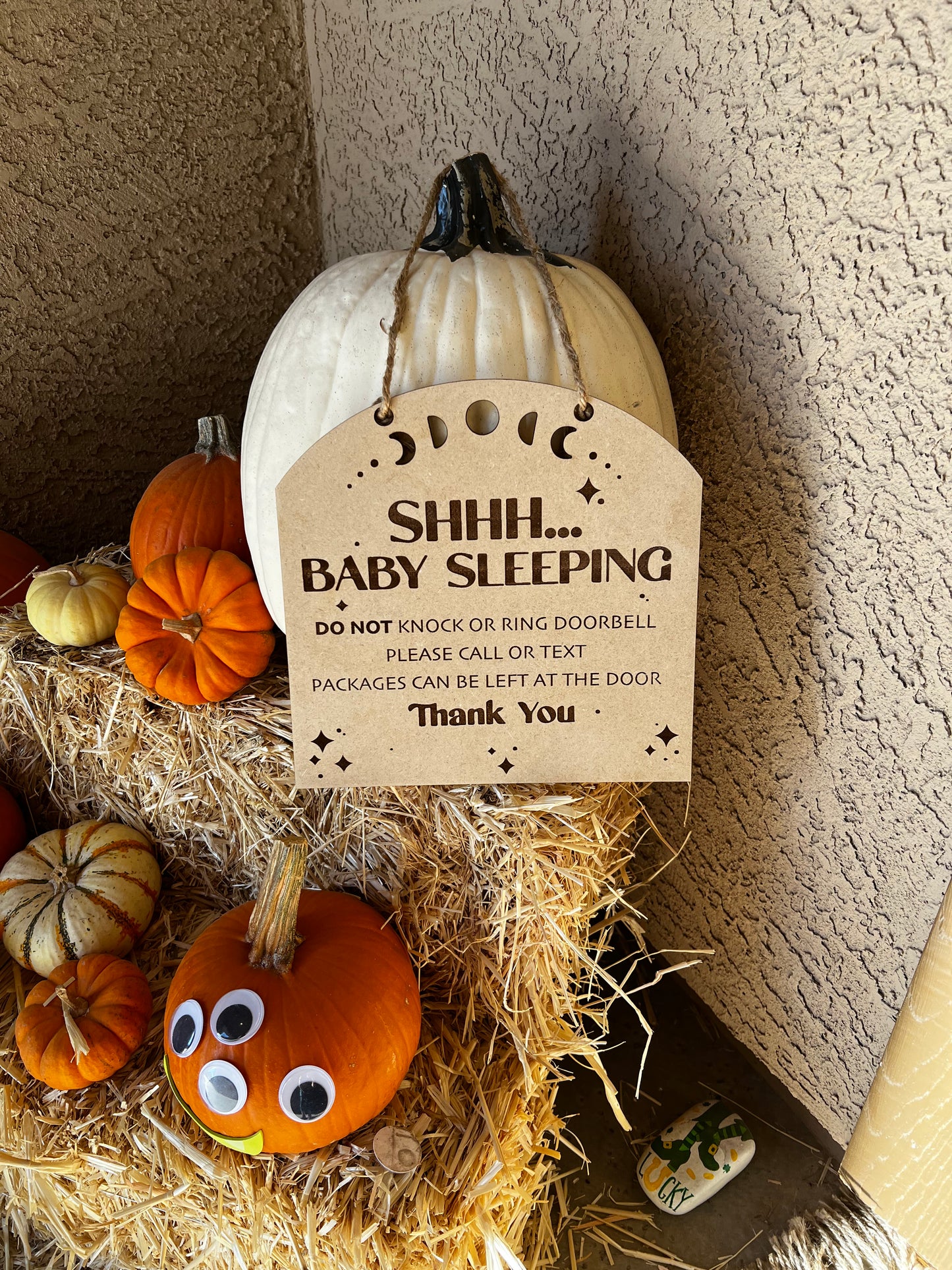 Shh.. Baby is sleeping front door sign