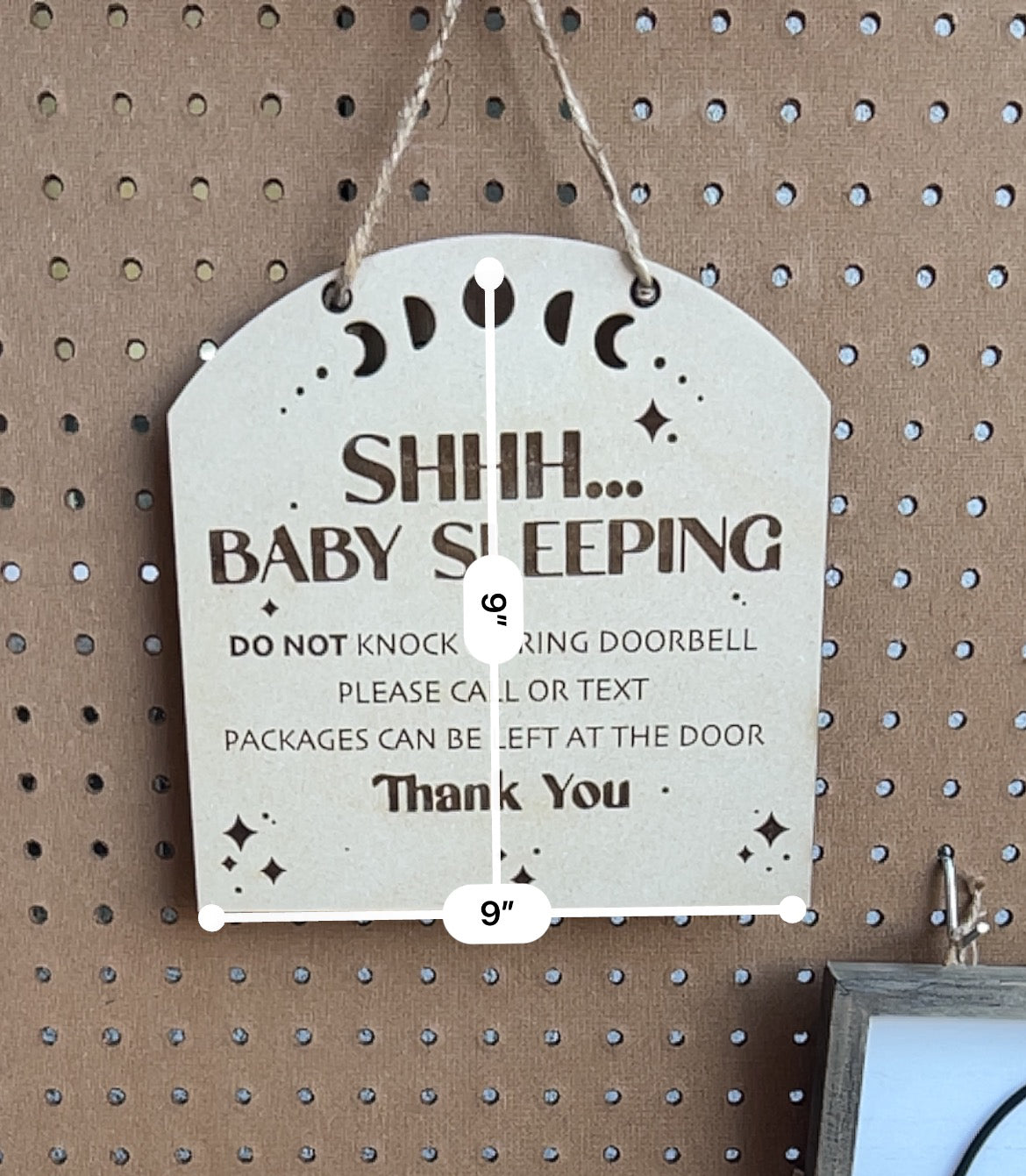 Shh.. Baby is sleeping front door sign