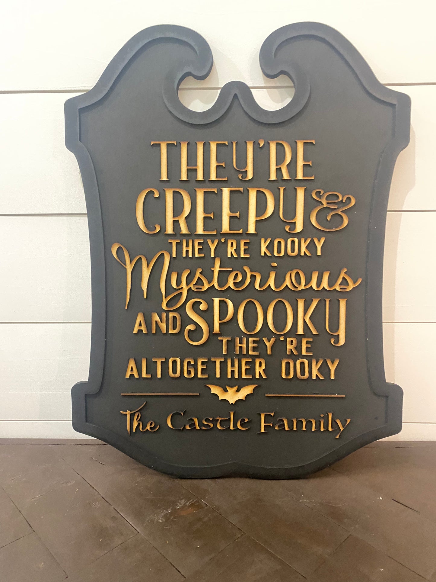 Adams Family Halloween Sign