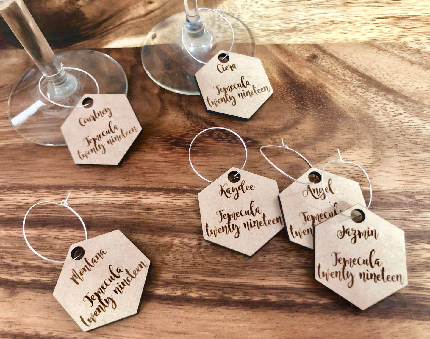 Wine Glass Name Tag