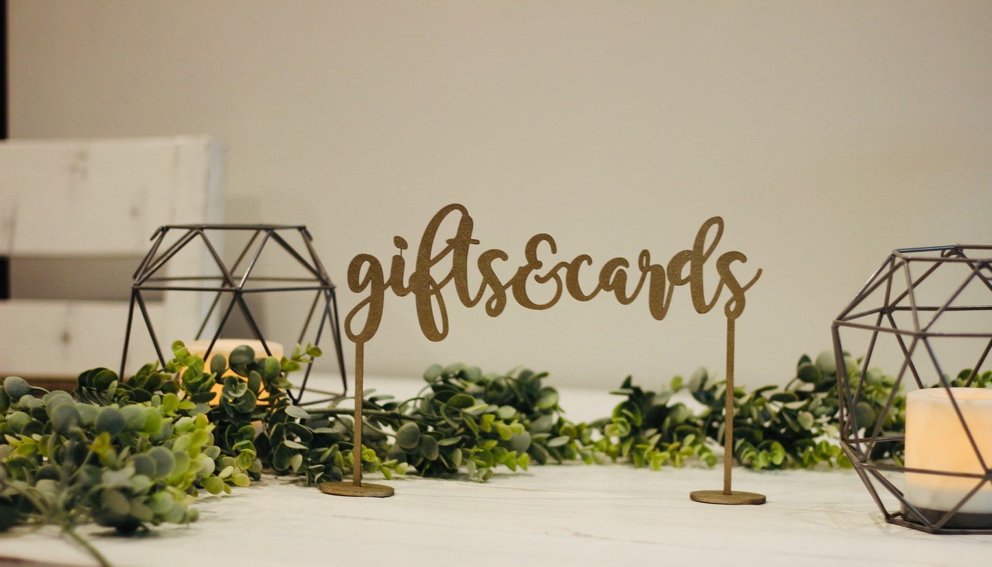 Gifts & Cards Table Sign