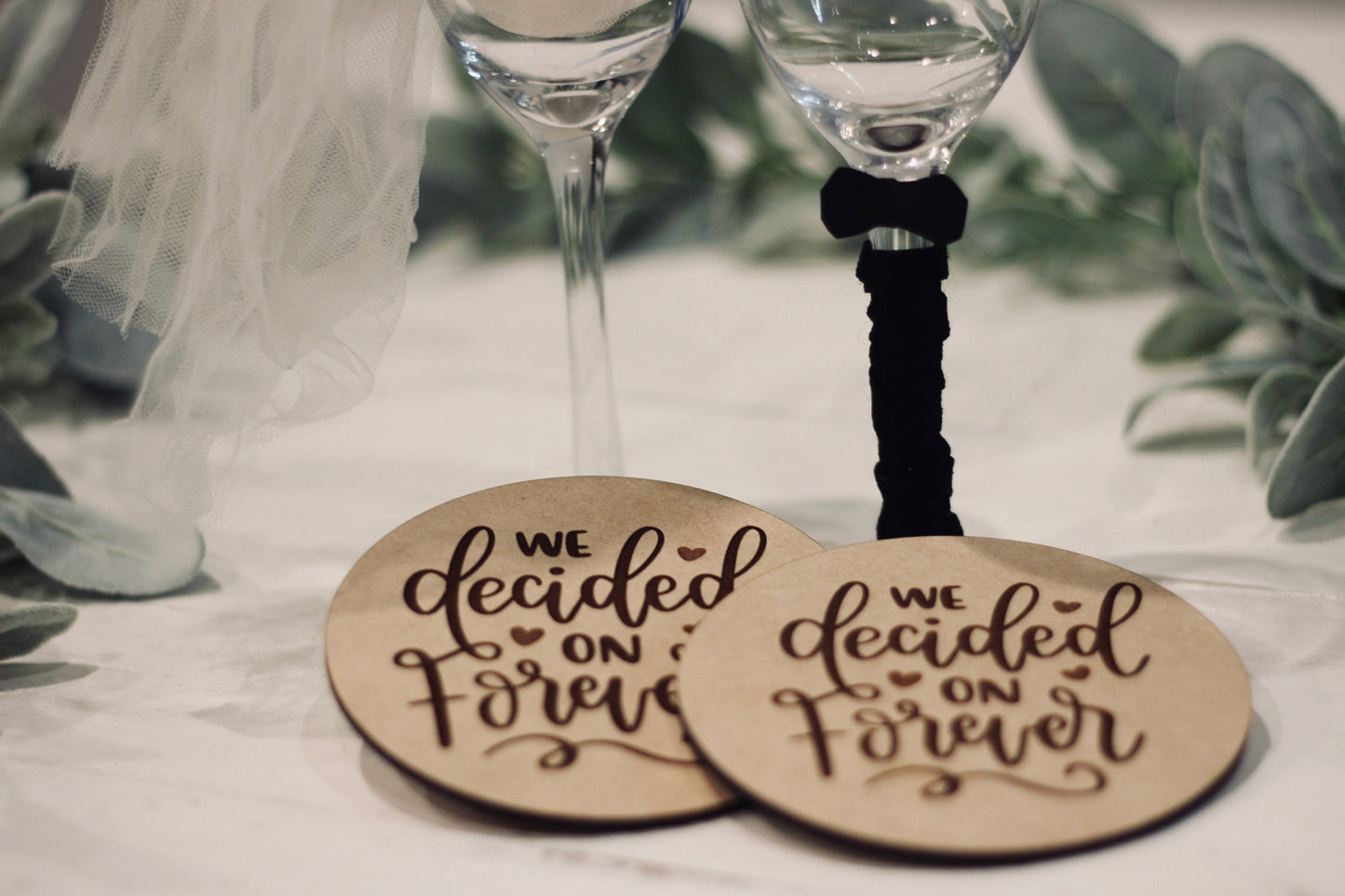 Round Coasters- Wedding