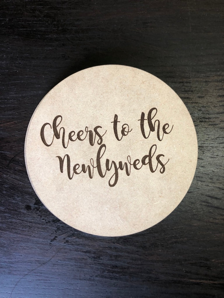 Round Coasters- Wedding