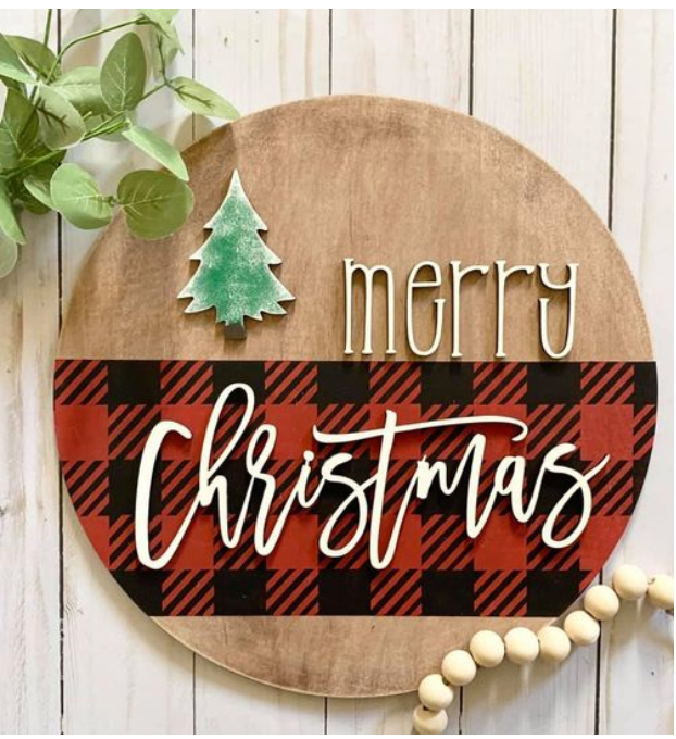DIY Kit- Merry Christmas Round