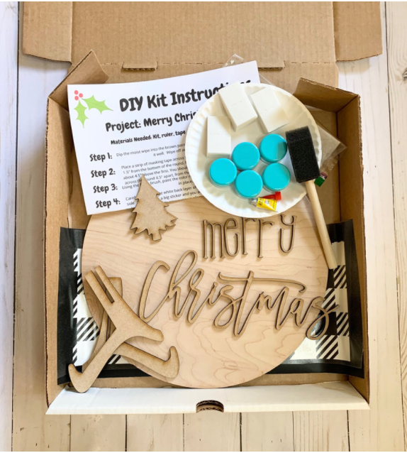 DIY Kit- Merry Christmas Round