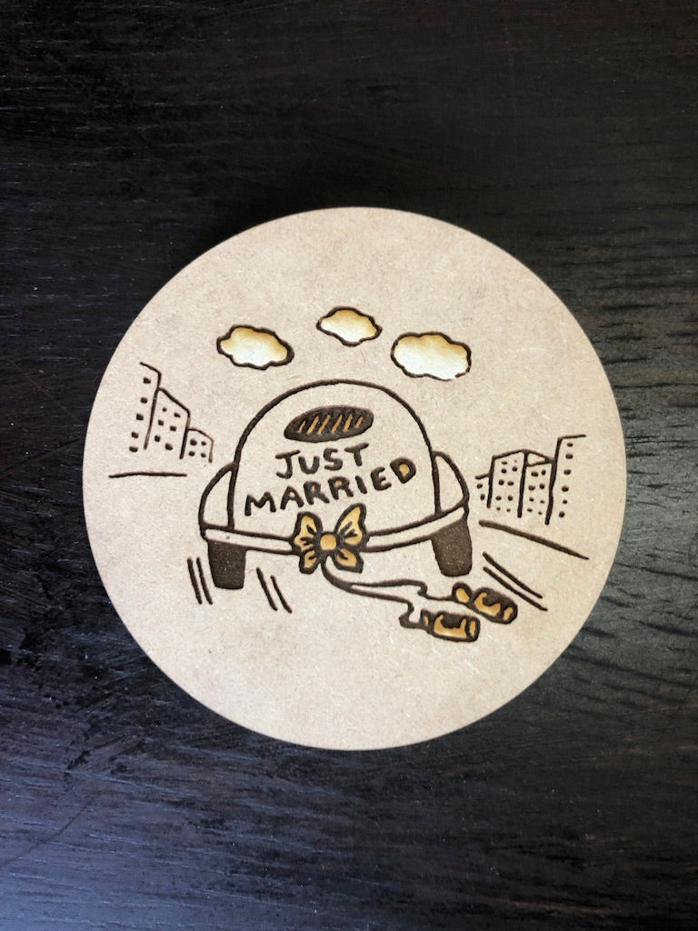 Round Coasters- Wedding