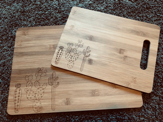 Cactus Garden Cutting Board ๐ต