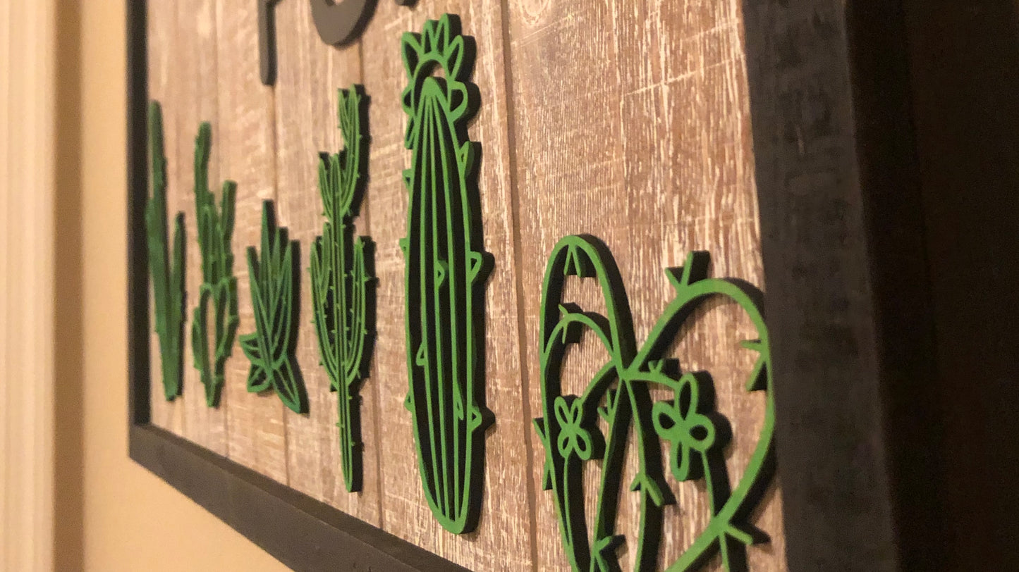 Large Name Sign With Theme