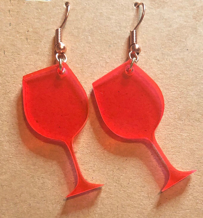 Wine Glass Earrings 🍷