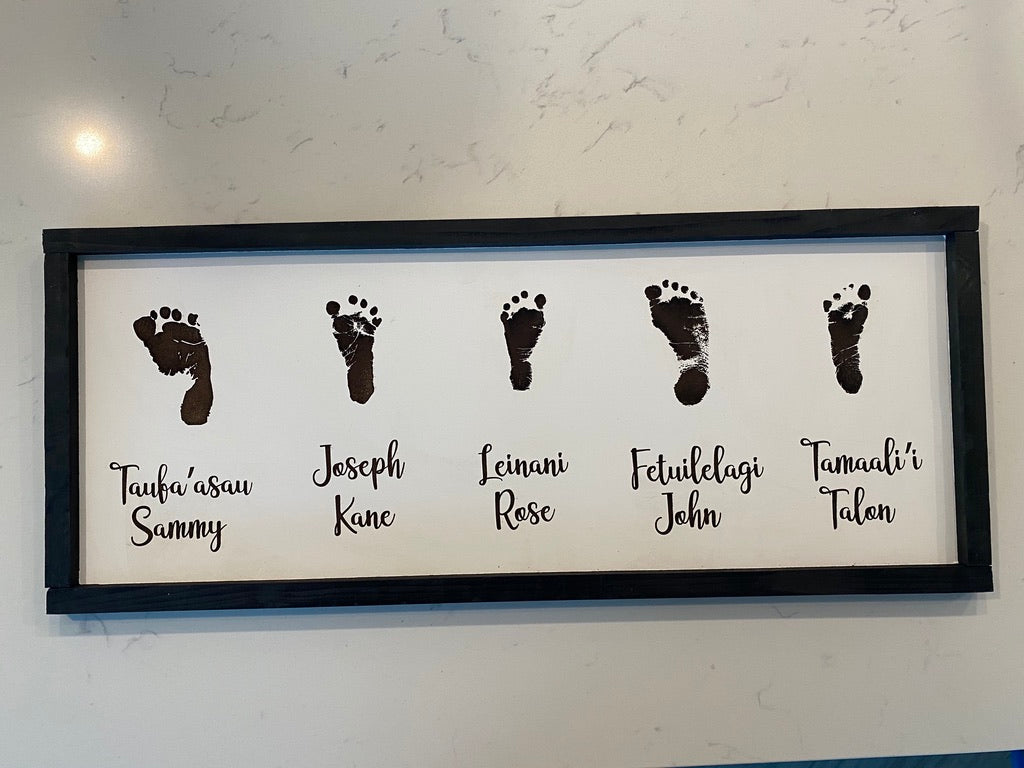 Custom Engraved Footprint Sign