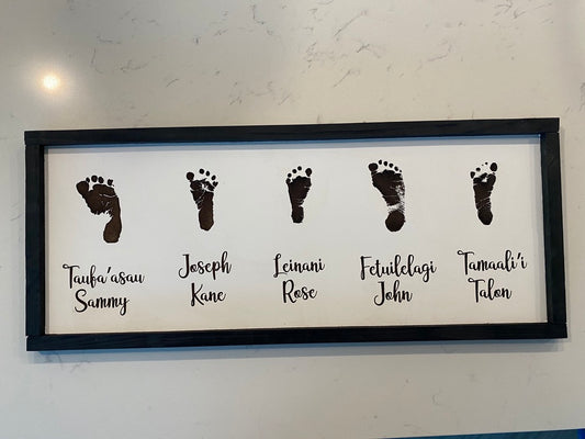 Custom Engraved Footprint Sign