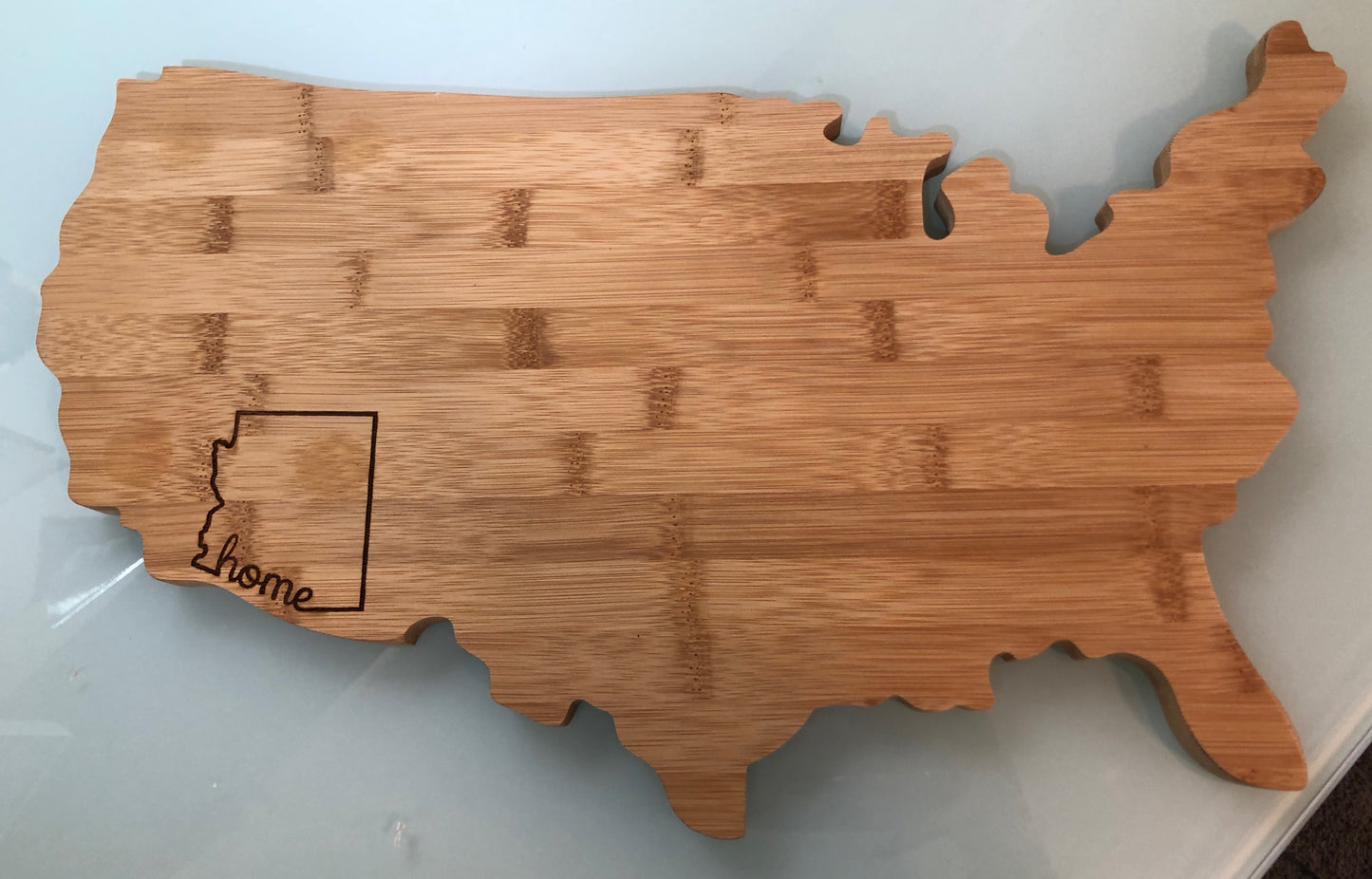United States Cutting Board with your state outlined 🇺🇸