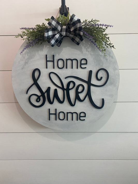 Home Sweet Home- front door sign