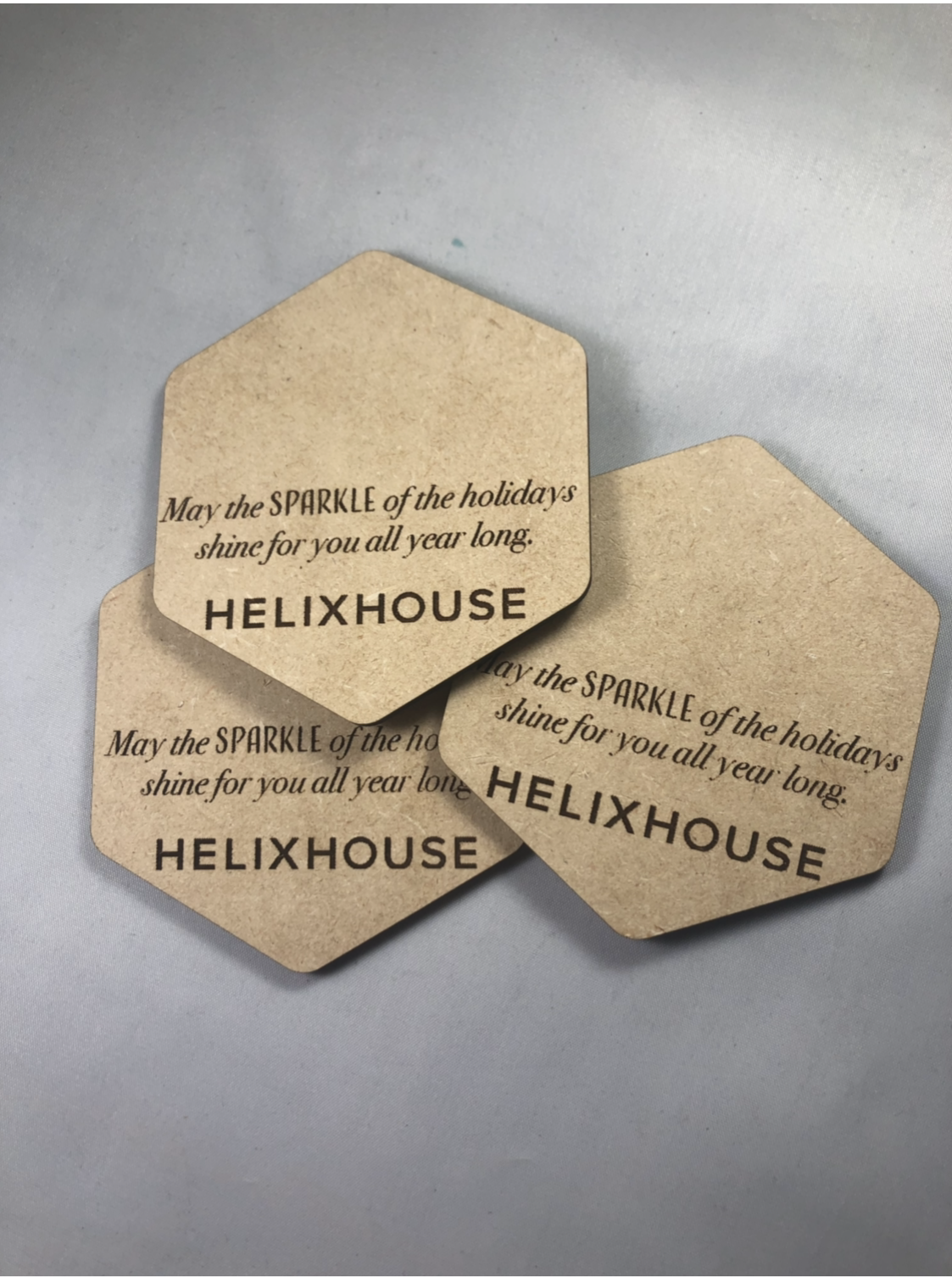 Customizable Hex Coasters 3.5in