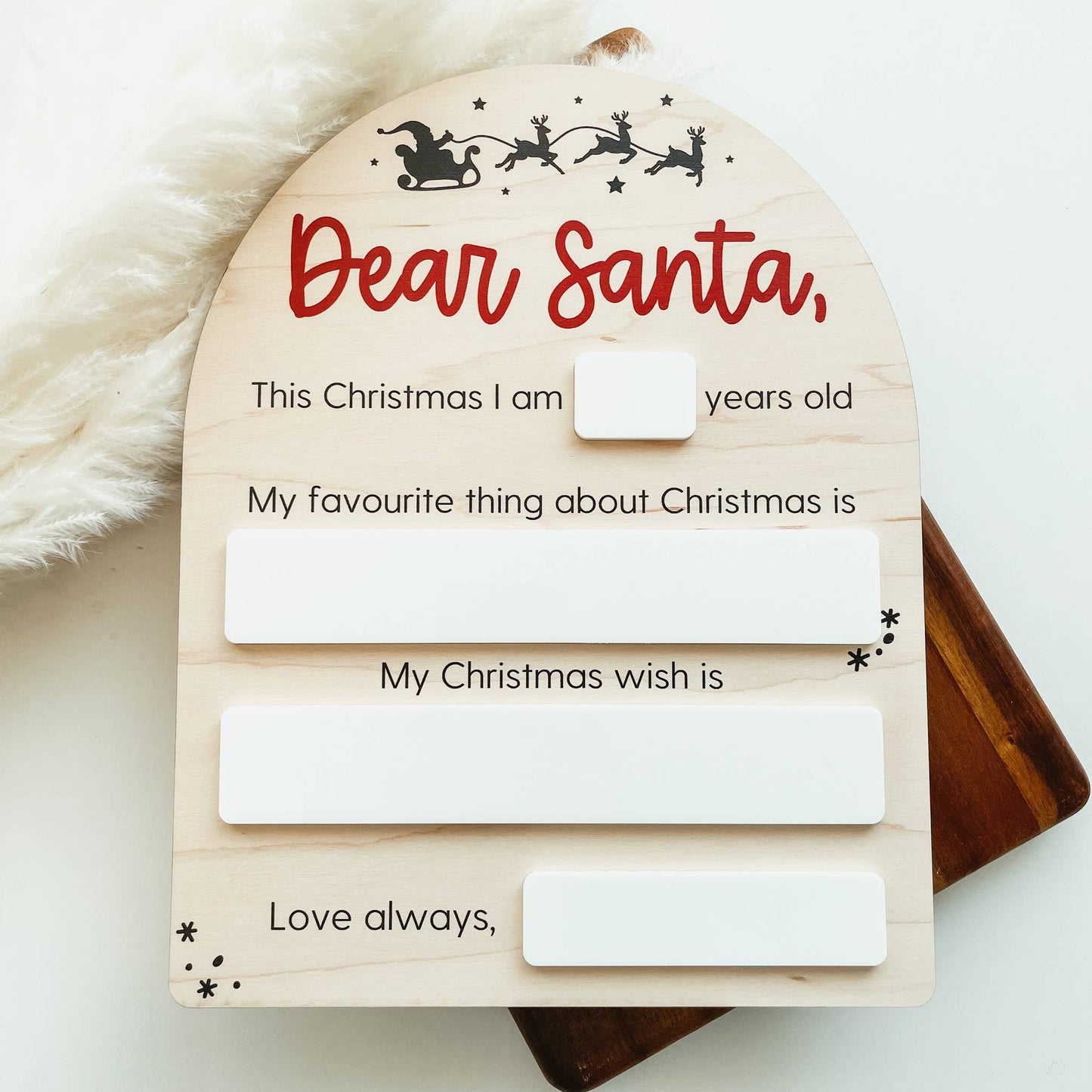 Dear Santa Dry Erase Christmas Sign