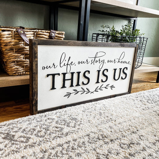 This is Us Laser 3D Wood Sign