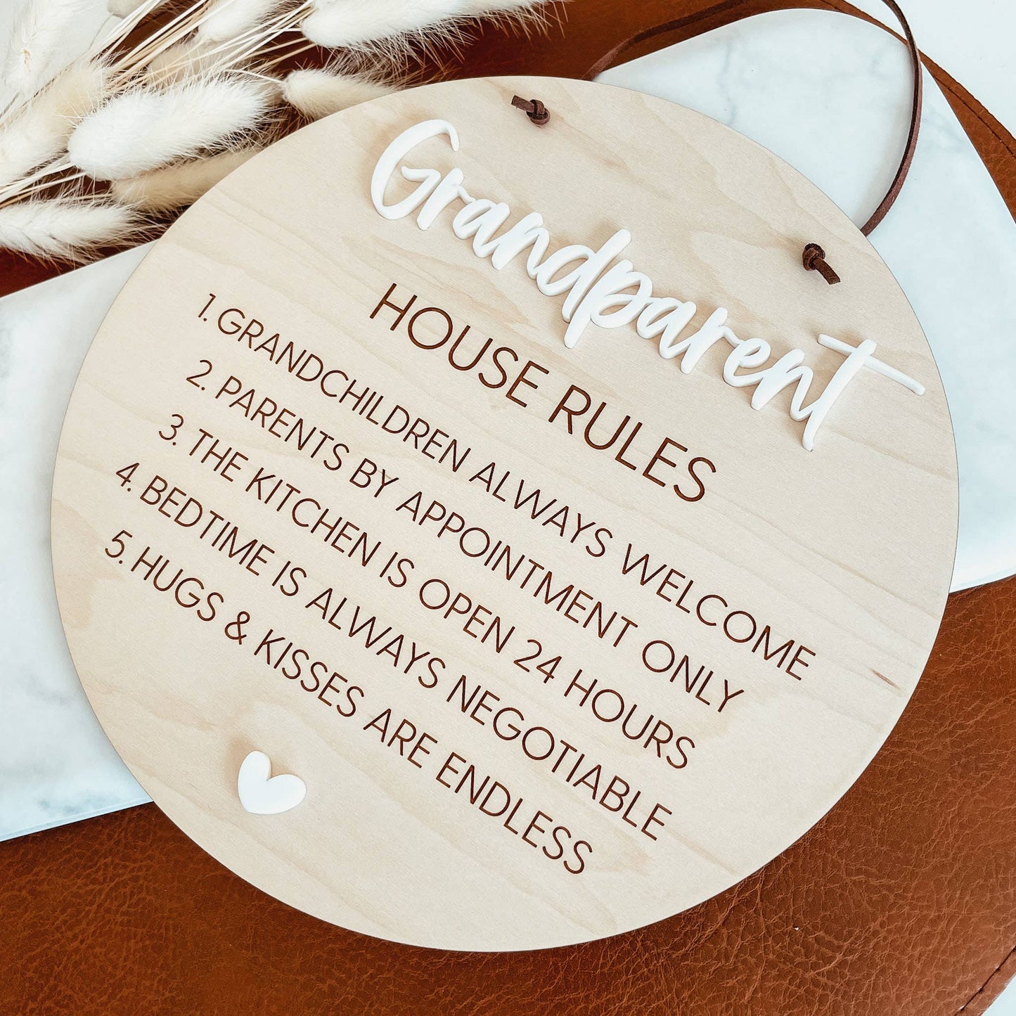 Grandparent House Rules Engraved Sign